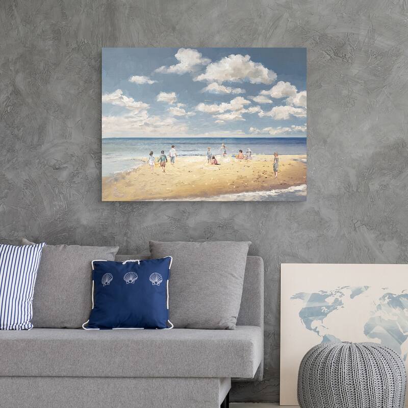 Beach Play by Studio Arts Canvas Art Print