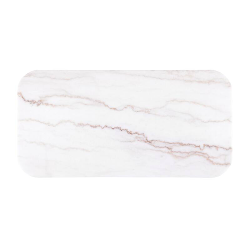 Furniture of America Torin Modern Genuine Marble Top Rectangle Coffee Table