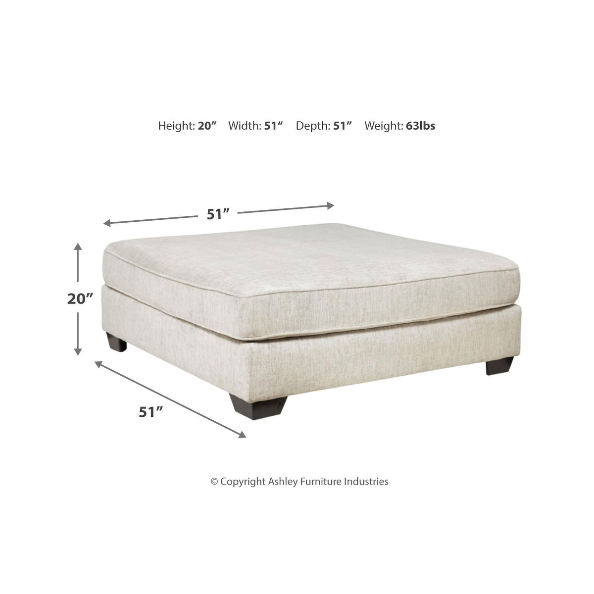 Rawcliffe Off White Oversized Accent Ottoman On Sale Bed Bath