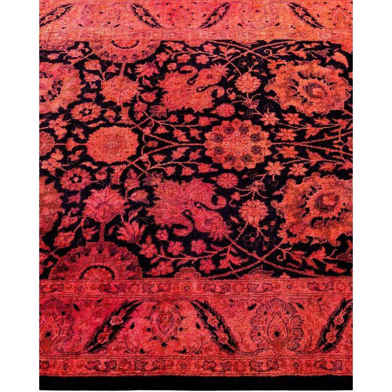 Contemporary Overdyed Wool Hand Knotted Runner - 3' 1" x 8' 3"
