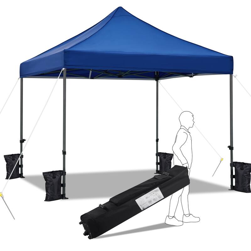 Yaheetech Adjustable Commercial Pop-up Canopy with Wheeled Carry Bag