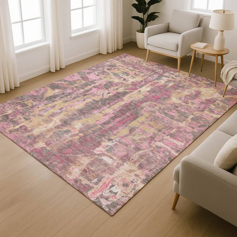 Premium Washable Super Soft Contemproary Rugged Mayfield Rug