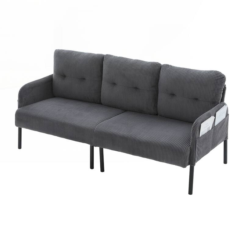 Oversized Loveseat, Modern & Plush Double-seater Sofa, Corduroy Upholstered Couch