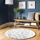 preview thumbnail 13 of 12, Brooklyn Rug Co Willow Contemporary Diamond Shag Area Rug 4' Round - White