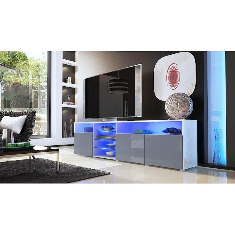 Roma 79-inch Wide Glossy TV Stand