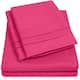 Deep Pocket Soft Microfiber 4-piece Solid Color Bed Sheet Set - California King - Fuchsia