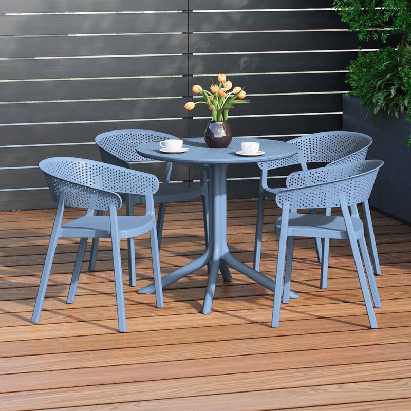 Frond and Form 4-Person Outdoor Round Dining Set
