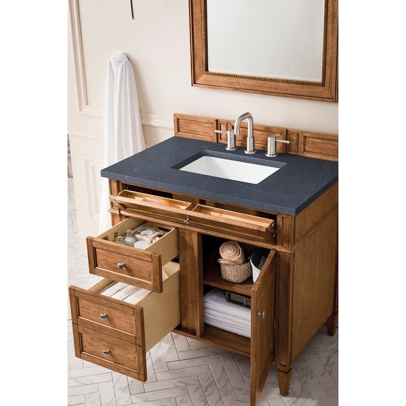 James Martin Vanities Brittany 36" Single Vanity, Saddle Brown