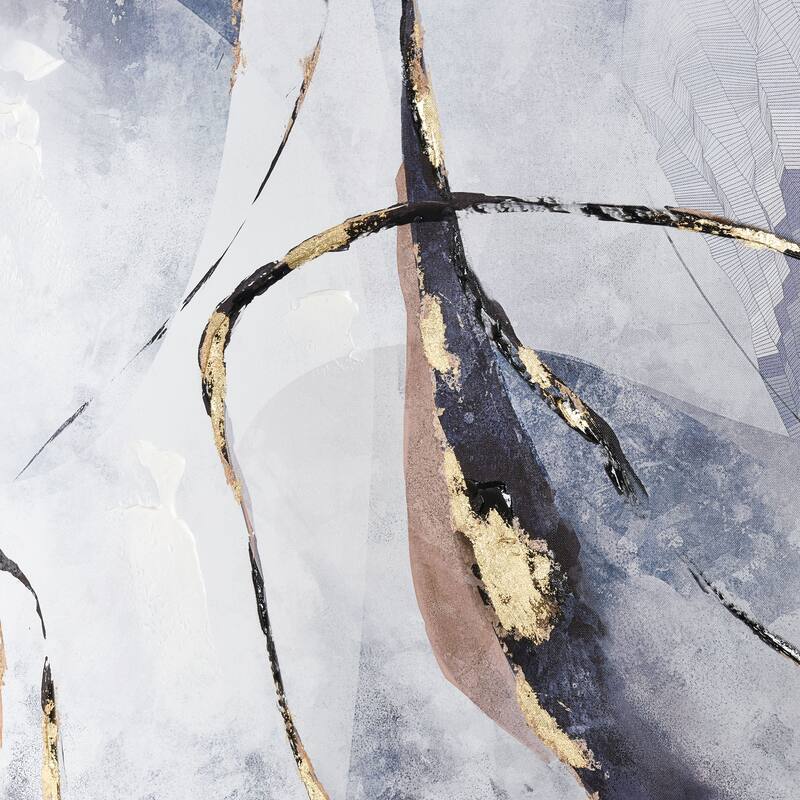 Elk Home Power Dark Blue Fabric 32 Inch Wide Wall Art