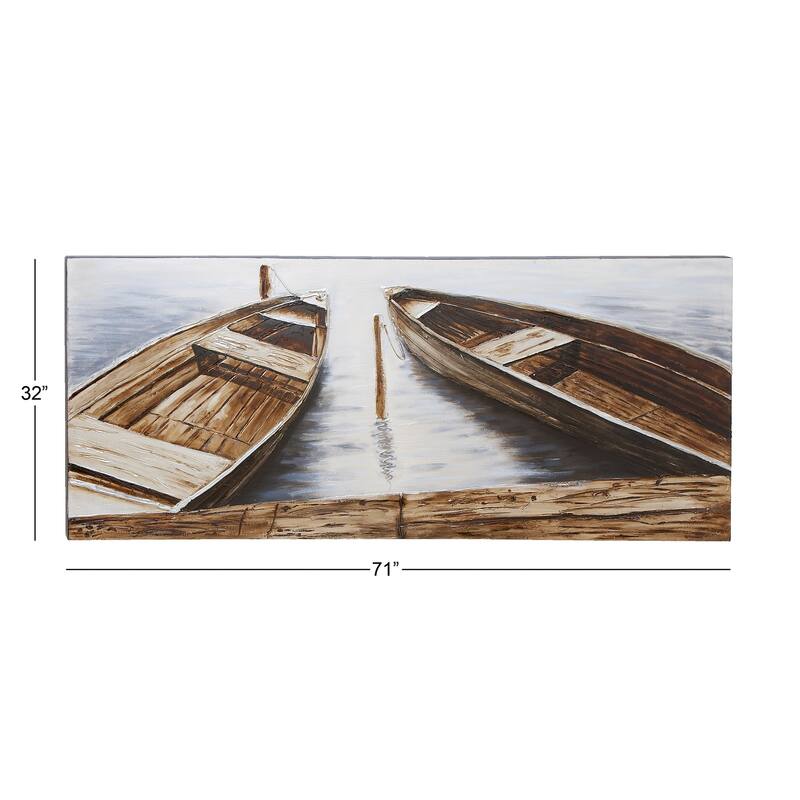 Canvas Sail Boat Wall Art - Brown - Roche River Decor