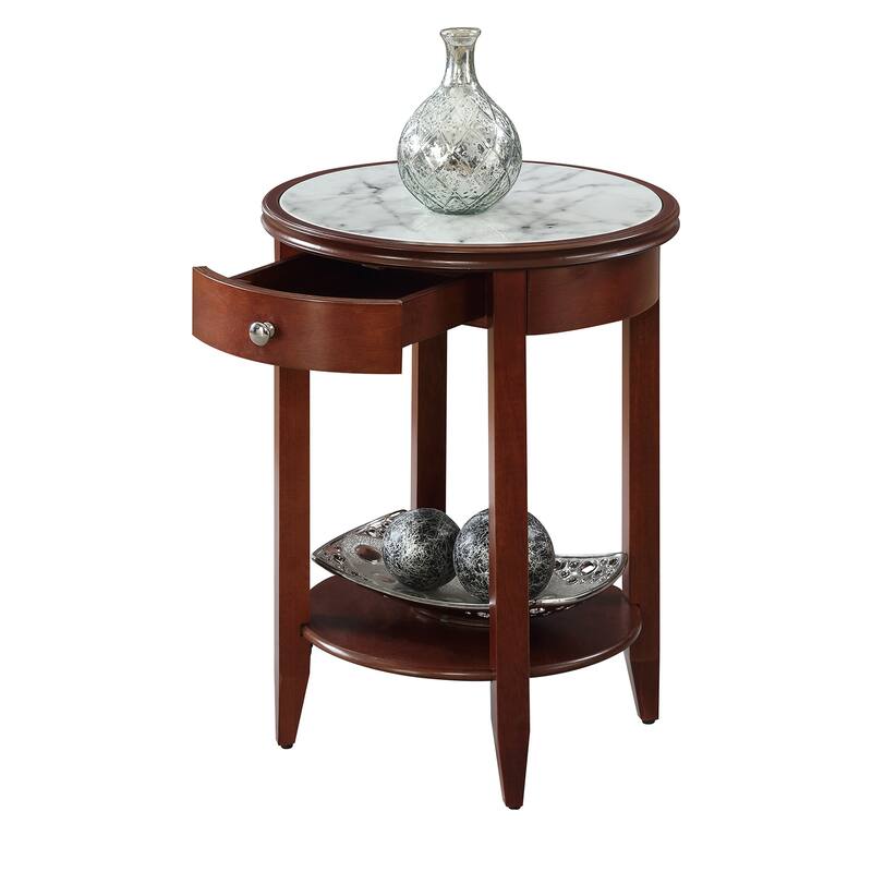Convenience Concepts American Heritage Baldwin 1 Drawer End Table with Shelf