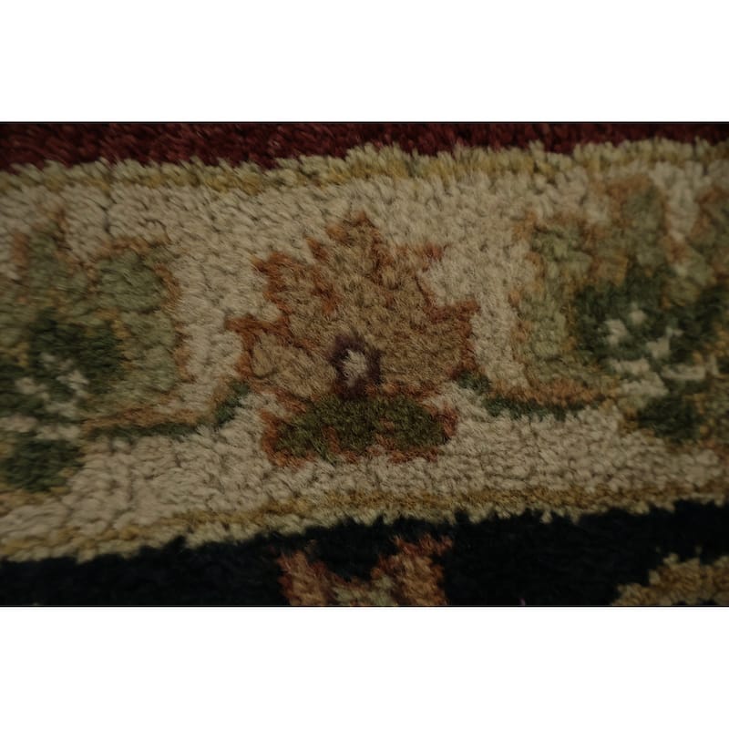 Hand Knotted Oriental 100% Wool Carpet Traditional Floral Beige & Ivories Agra Area Rug - 12' 1'' X 11' 10''