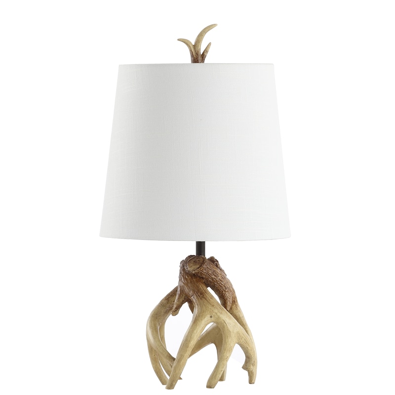 Playa 19" Antler Resin LED Table Lamp, Natural by JONATHAN Y