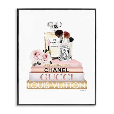 Stupell Fashion Essentials with Iconic Glam Brands Framed Wall Art - Pink