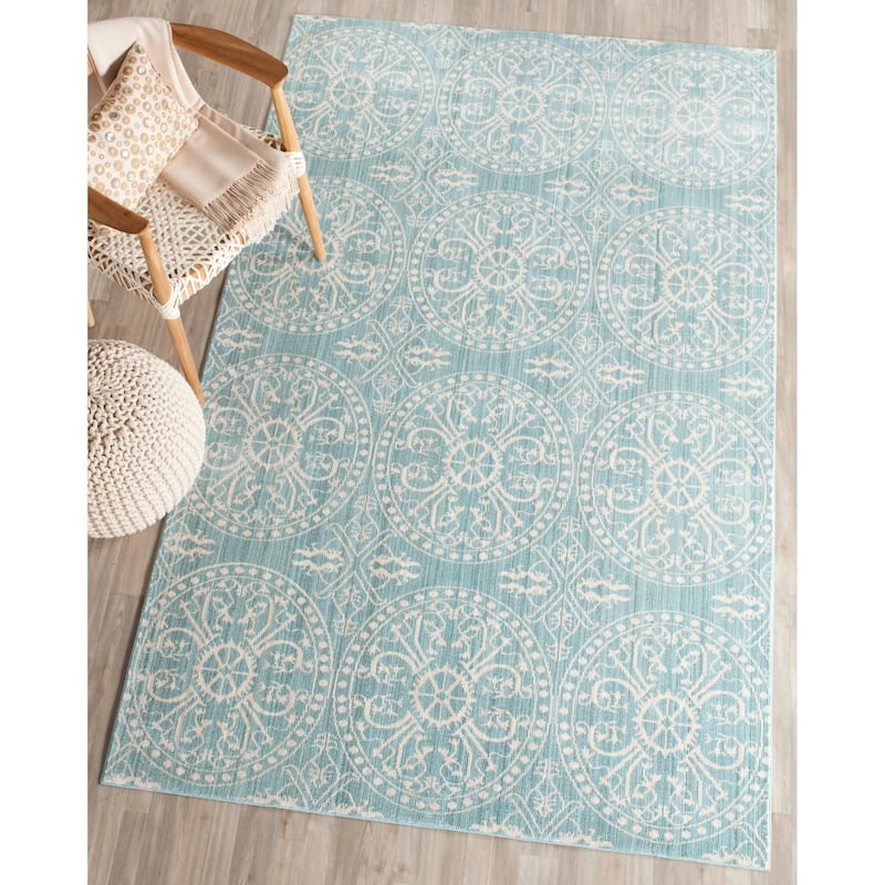 SAFAVIEH Valencia Engel Distressed Boho Rug - 3' x 5' - Alpine/Cream