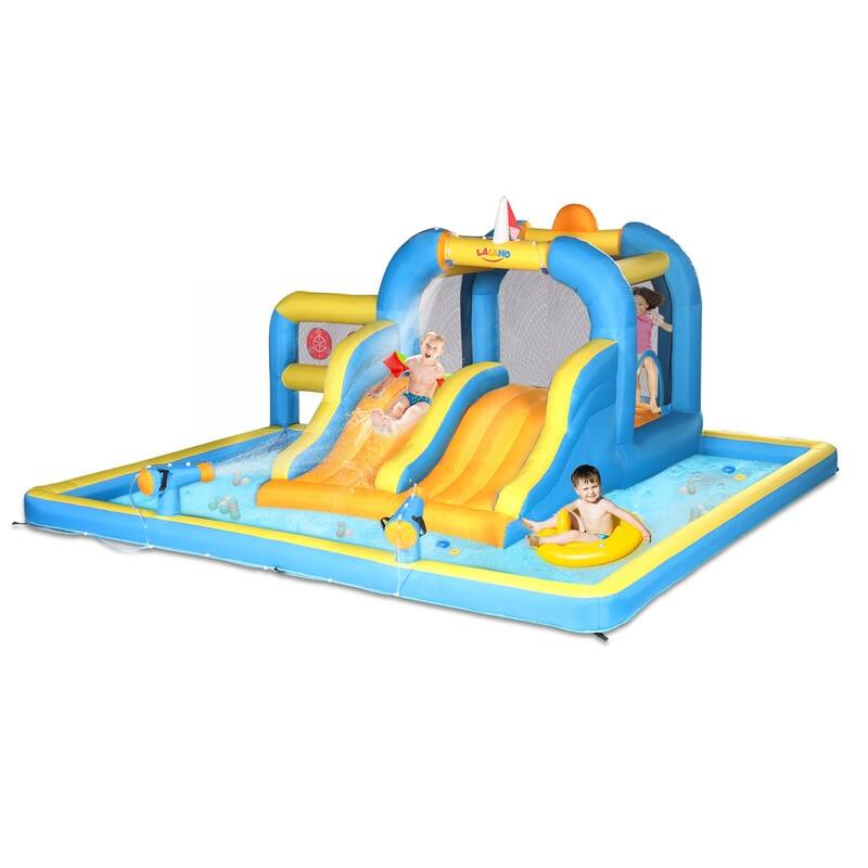 Bouncy House with Dual Slide,Water Guns and Trampolines - Kids