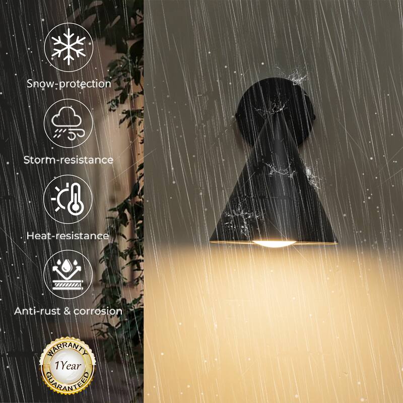 Modern LED Outdoor Wall Sconce Set of 2