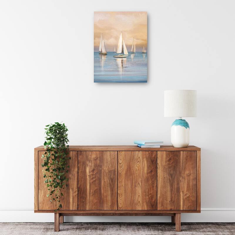 Gentle Sails By Studio Arts Canvas Art Print