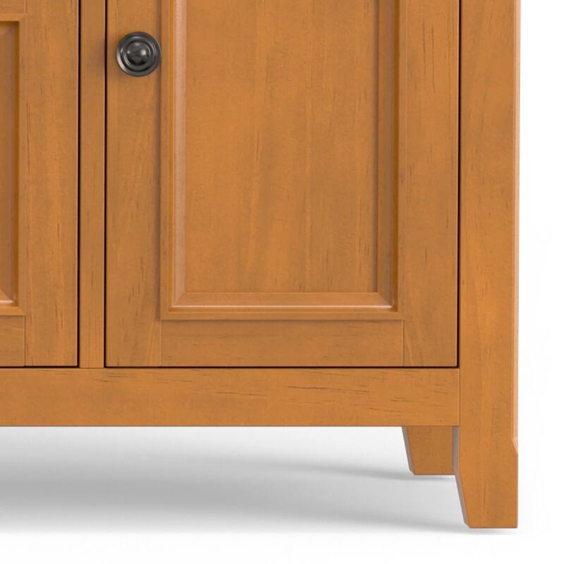WYNDENHALL Halifax 72 inch Wide Solid Wood Transitional TV Stand - 72"w x 19"d x 26" h