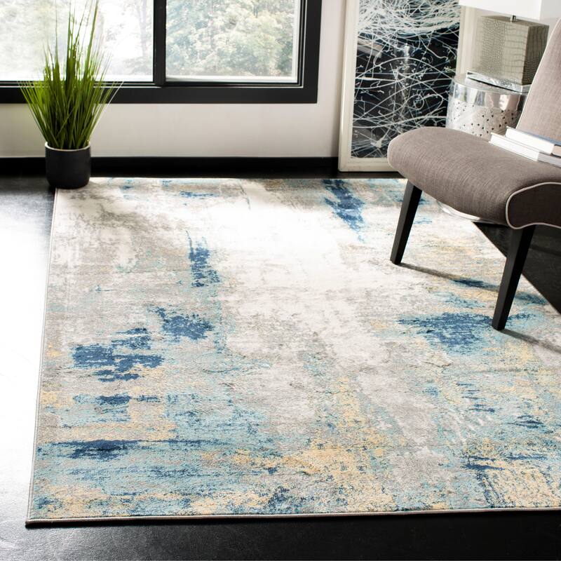 SAFAVIEH Jasper Maleah Modern Abstract Rug - 12' x 18' - Grey/Gold