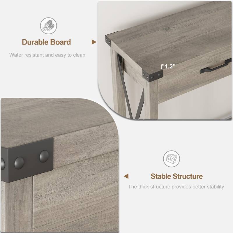 31-inch Side Table Suitable for Entrances, Hallways, and Living Rooms Two-Tier