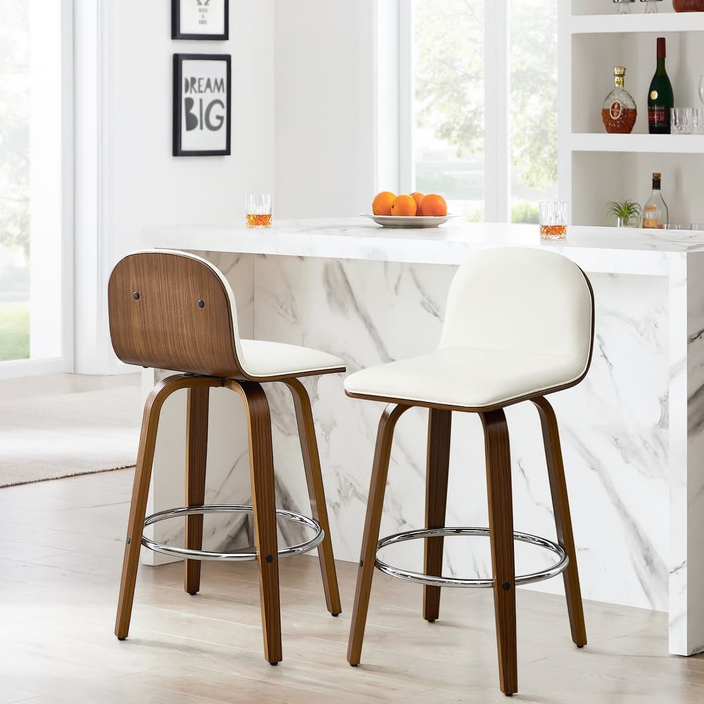 Upholstered Wood Swivel Bar Stools/ Counter Stool
