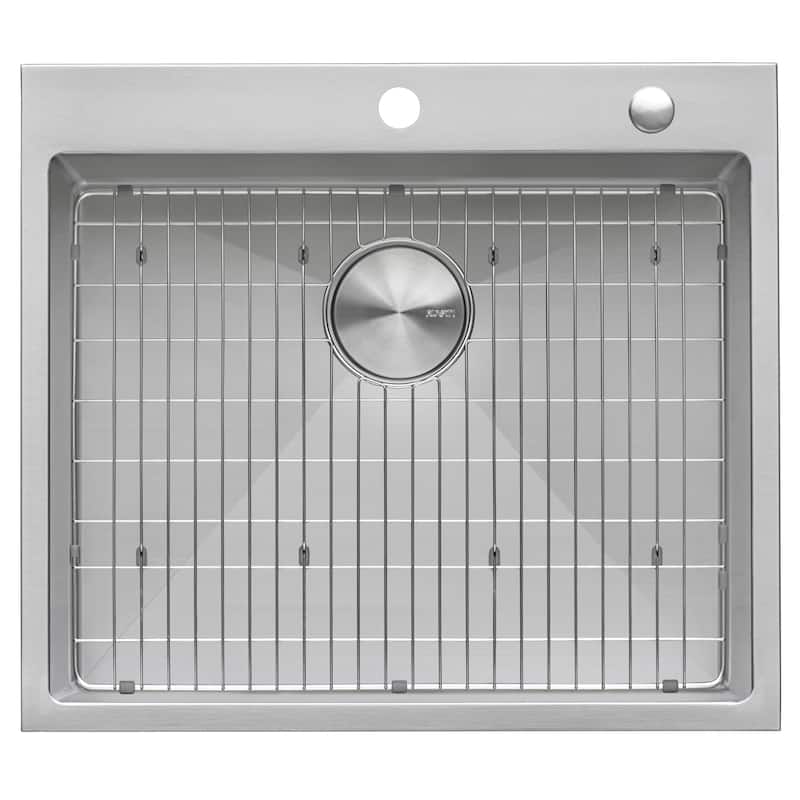 Ruvati 18 x 20 inch Drop-in Topmount Rounded 16 Gauge Stainless Steel Kitchen Sink Single Bowl - RVH8006 - 18" x 20″