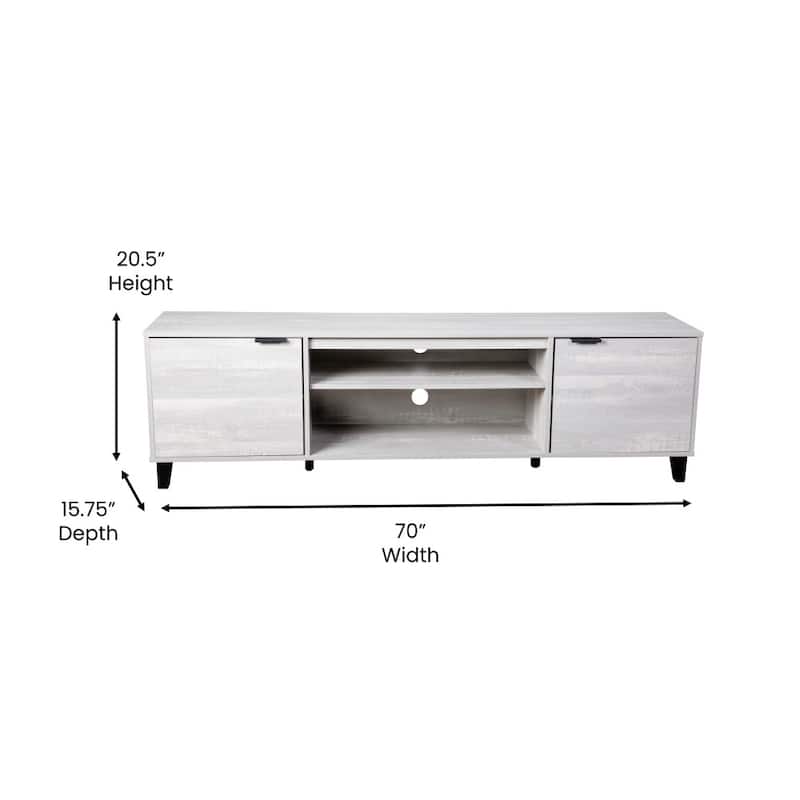 TV Stand for up to 70" TV's with Adjustable Shelves and Closed Storage