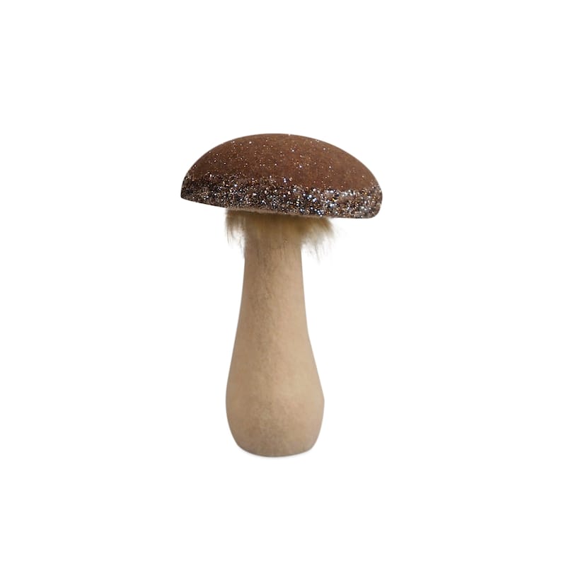 Glittered Mushroom Decor (Set of 2)
