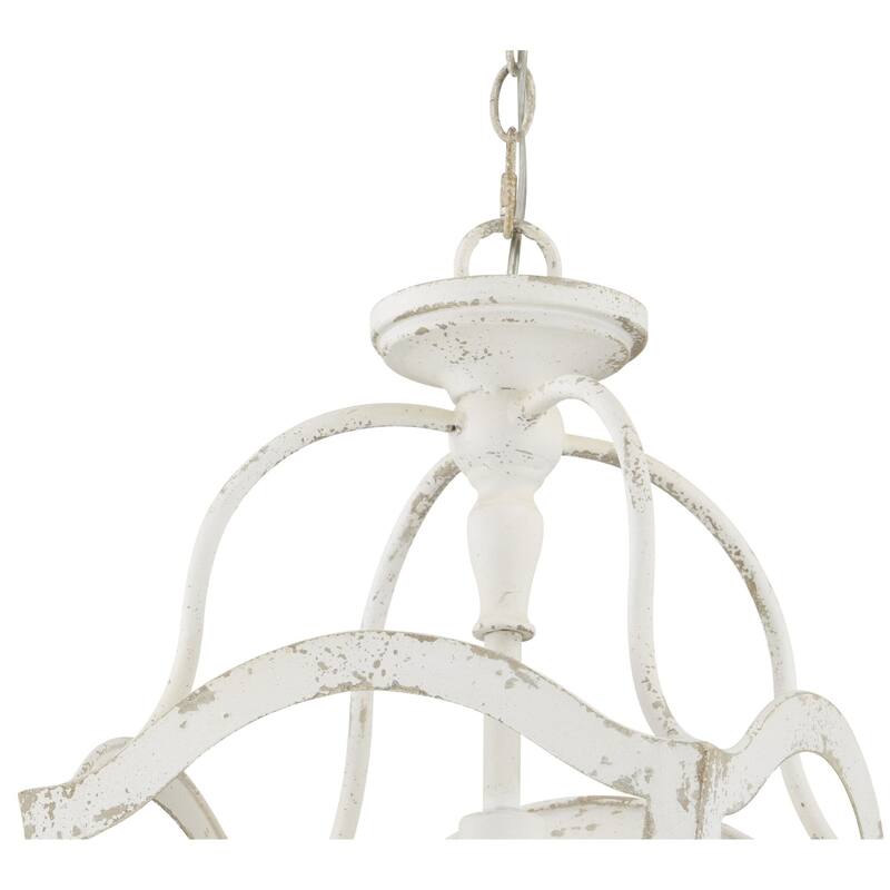 Ryan Semi-Flush Convertible Light, Distressed White - Distressed White