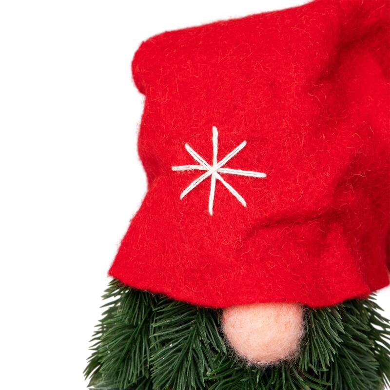 Frosted Gnome Tree Artificial Christmas Decoration - 14"