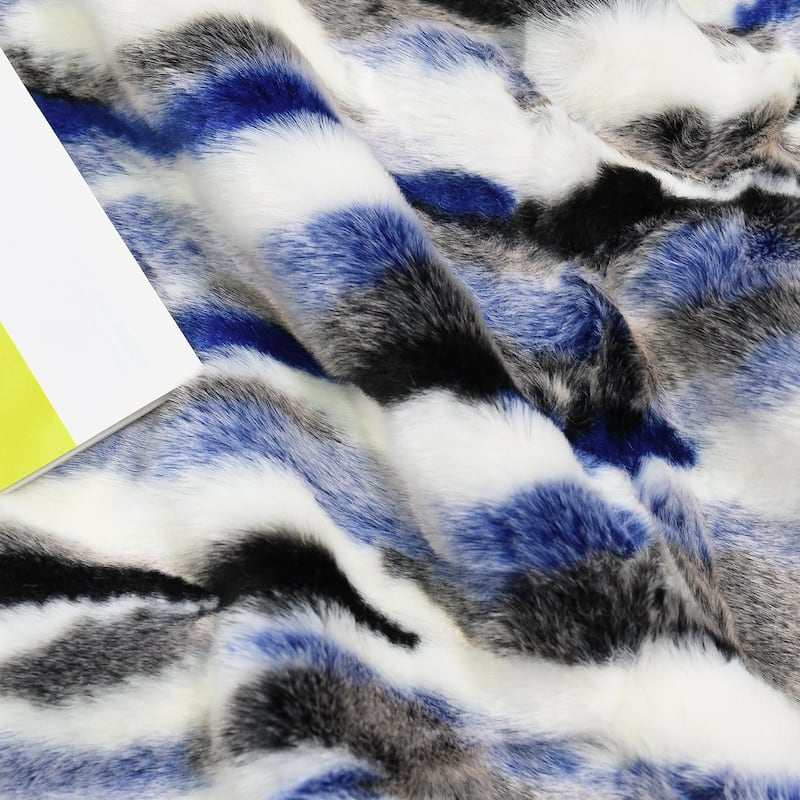 Home Soft Things Jacquard Faux Fur Throw