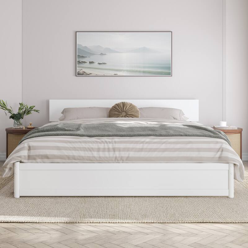 Wesley Platform Bed with Panel Footboard and Storage Drawers