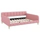 preview thumbnail 36 of 56, Tufted Upholstered Daybed with 4 Solid Pine Legs, Linen Fabric Sofa Bed Frame, Wooden Slat Support, Easy Assemble
