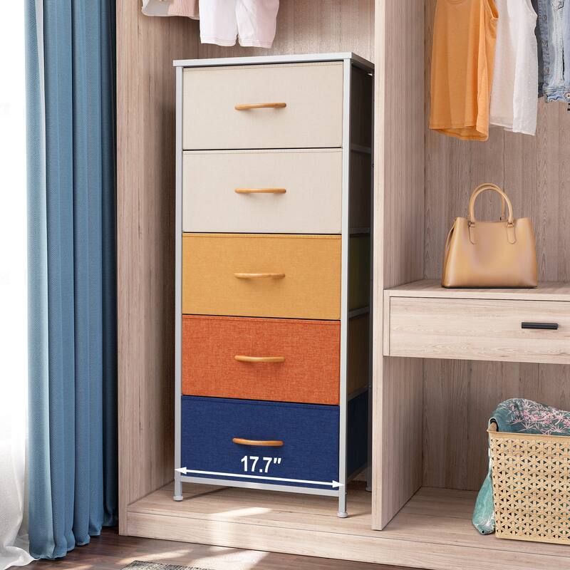 Crestlive Products Household 5-Drawer Vertical Dresser Storage Chest