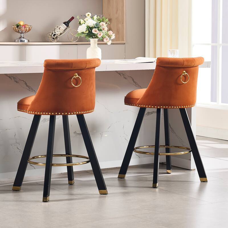 Set of 2,Back pull point design, velvet material, 360 degree rotation, back pull loop detachable design, rivet decoration