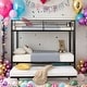 preview thumbnail 2 of 13, Modern Twin Over Twin Bunk Bed with Trundle and Guard Rail and 2 Side Ladders,Can be Divided Into Two Beds