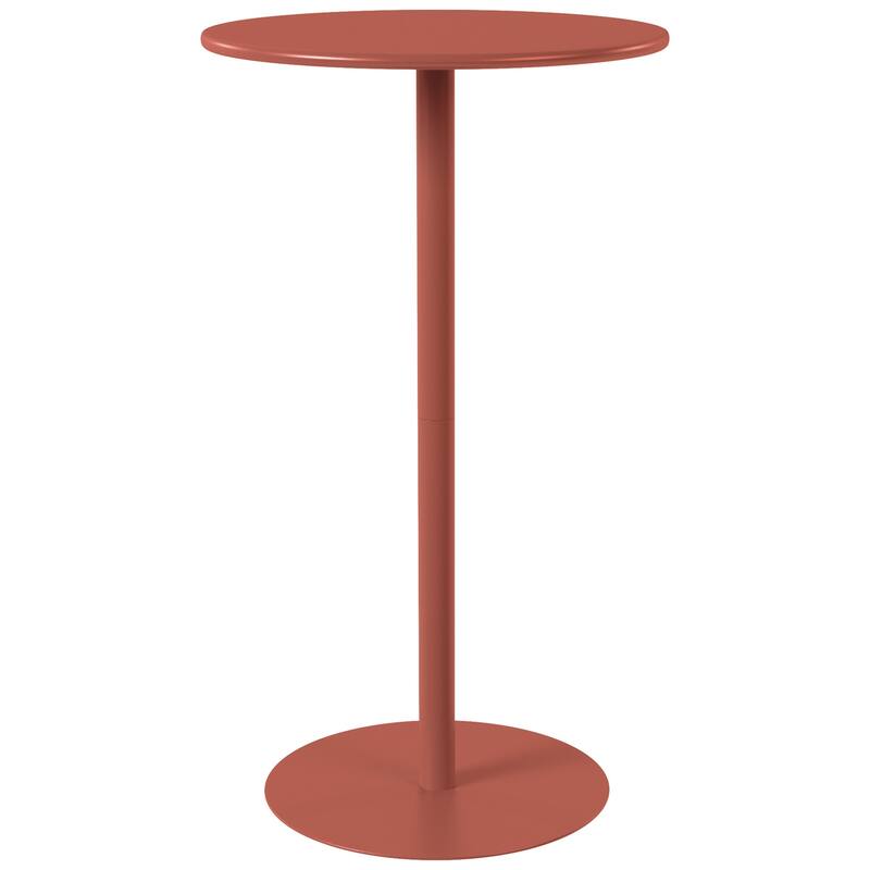 Frond and Form Outdoor Round Bar Table - Red
