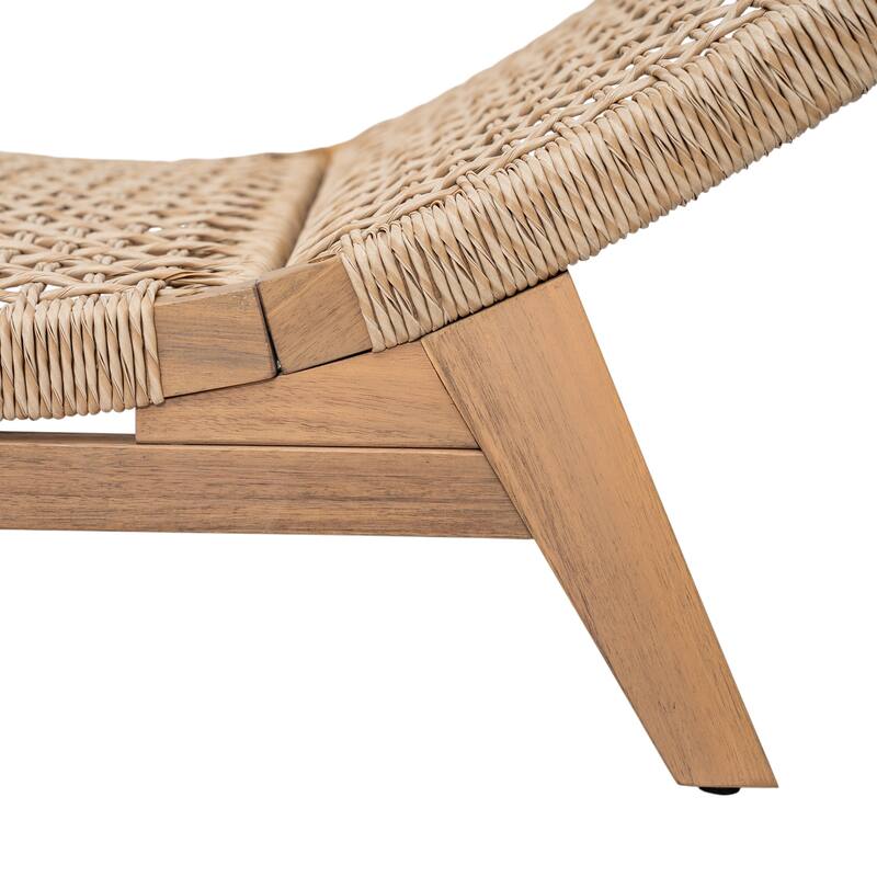 Scott Living Amalfi Outdoor Sun Lounger Acacia Wood Wicker Woven