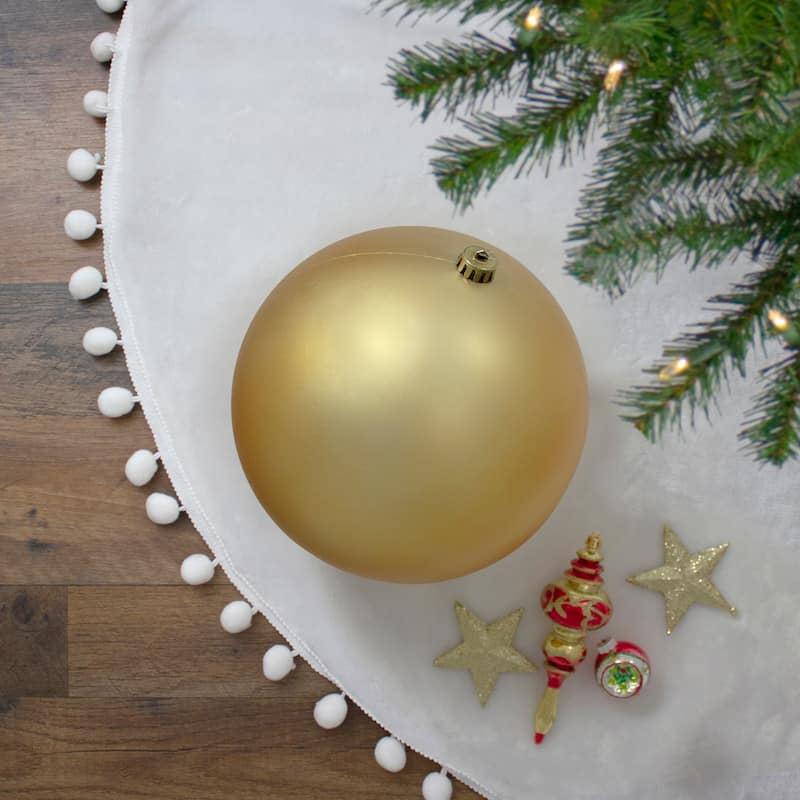 Matte Vegas Gold Shatterproof Christmas Ball Ornament