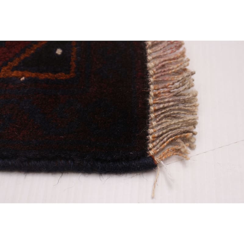 ECARPETGALLERY Hand-knotted Teimani Black, Red Wool Rug - 3'1 x 5'7