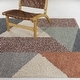 preview thumbnail 17 of 28, Merril Mid-century Modern Color Block Shag Area Rug