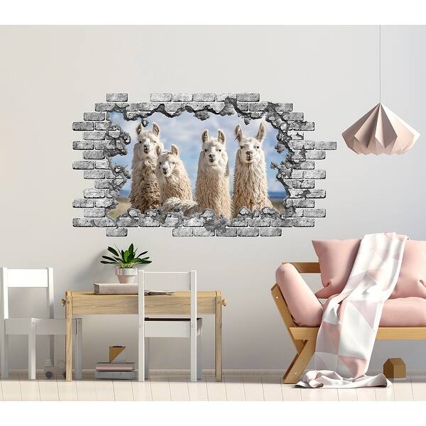 Shop Llama Decal Hole In The Wall Overstock 31567097