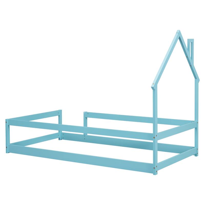 Twin Size Wood bed with Fences