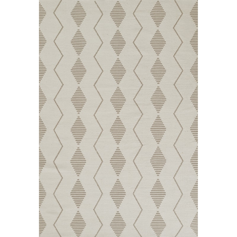 Novogratz by Momeni Malmo Diamond Geometric Indoor Ourdoor Rug - 5' X 7'6" - Ivory
