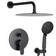 preview thumbnail 63 of 74, WOWOW Wall Mount 9-Spray Shower Faucet with Handshower 10" - Oil Rubbed Bronze