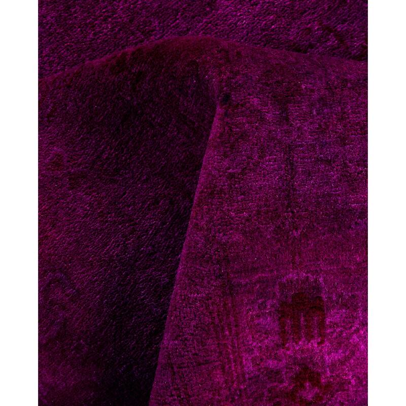Overdyed One-of-a-Kind Hand-Knotted Area Rug - Purple - 4' 2" x 6' 3"