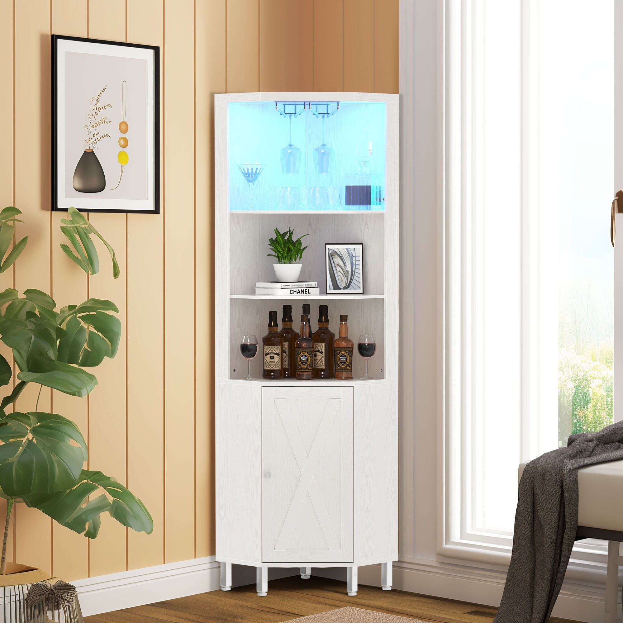 Corner bar storage cabinet sale