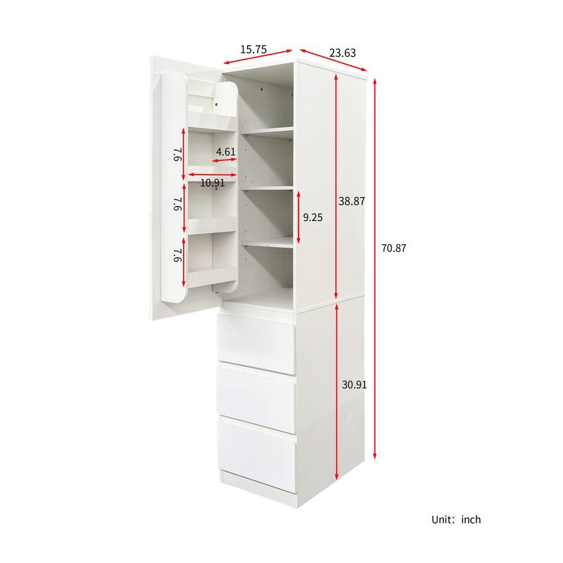 Kitchen Pantry Storage Cabinet,Food Pantry Cabinet With Doors,Shelves And Drawers