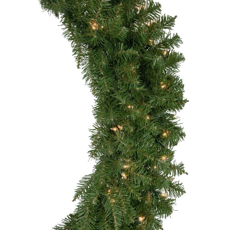 Rockwood Pine Artificial Christmas Wreath, 48-Inch, Clear Lights
